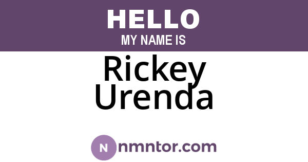 Rickey Urenda