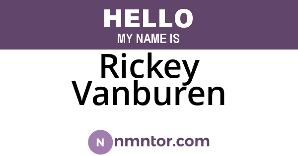 Rickey Vanburen