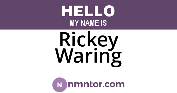 Rickey Waring