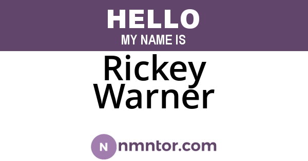 Rickey Warner
