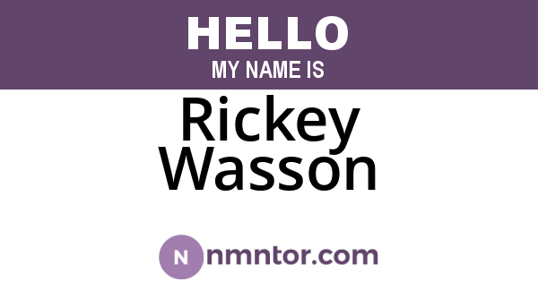 Rickey Wasson