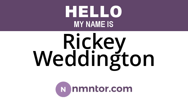 Rickey Weddington