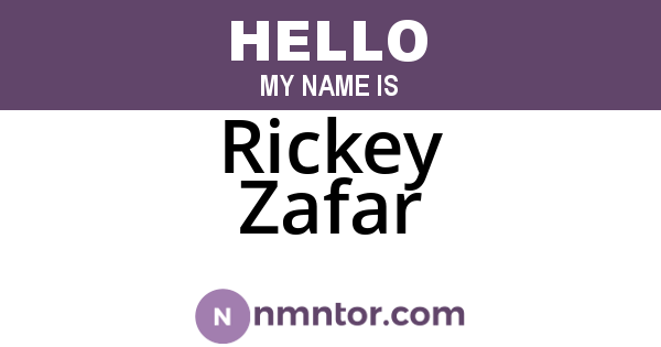 Rickey Zafar