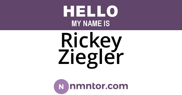Rickey Ziegler