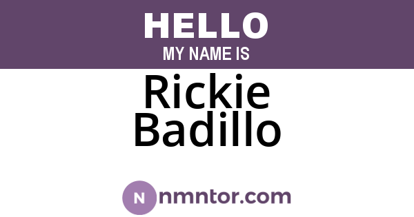 Rickie Badillo