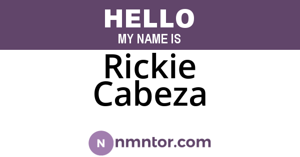Rickie Cabeza