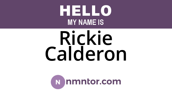 Rickie Calderon