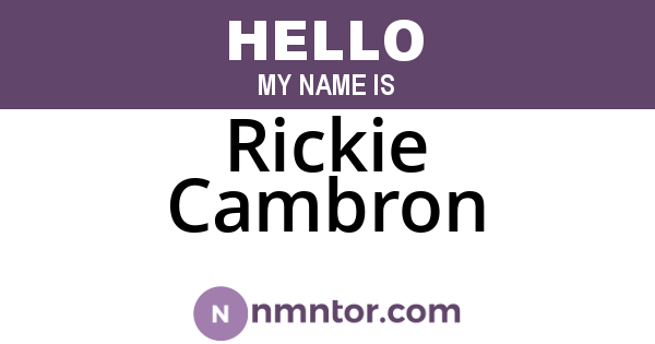 Rickie Cambron