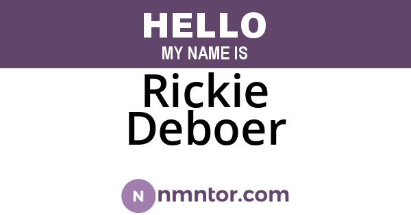 Rickie Deboer