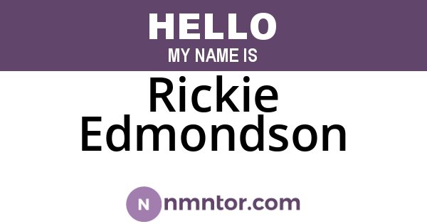 Rickie Edmondson
