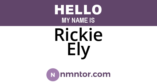 Rickie Ely