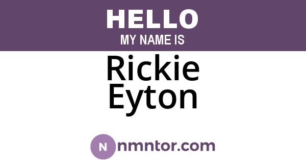 Rickie Eyton