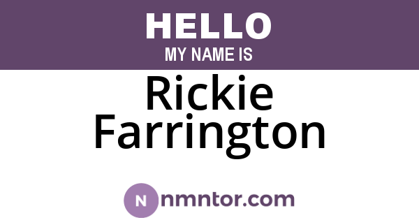 Rickie Farrington