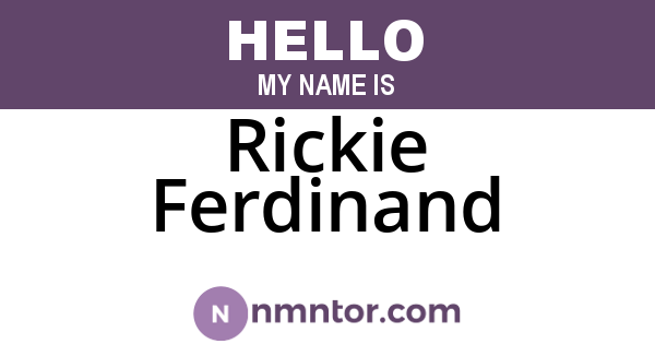 Rickie Ferdinand