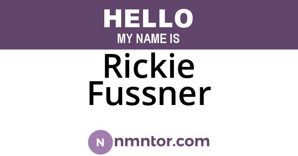 Rickie Fussner