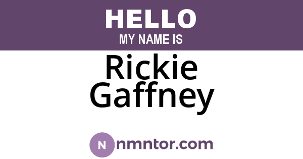 Rickie Gaffney