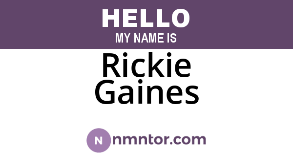 Rickie Gaines