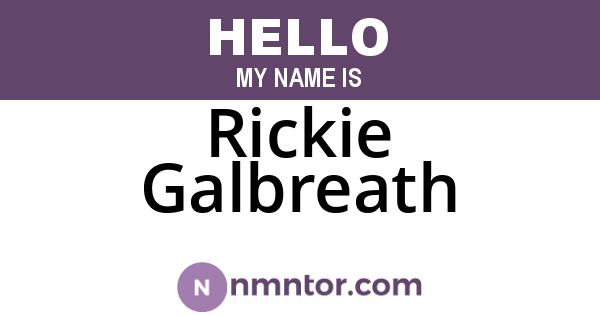 Rickie Galbreath