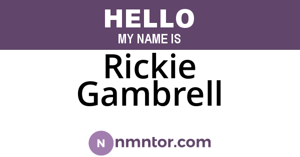 Rickie Gambrell