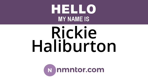Rickie Haliburton