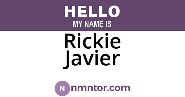 Rickie Javier