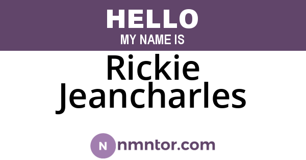 Rickie Jeancharles