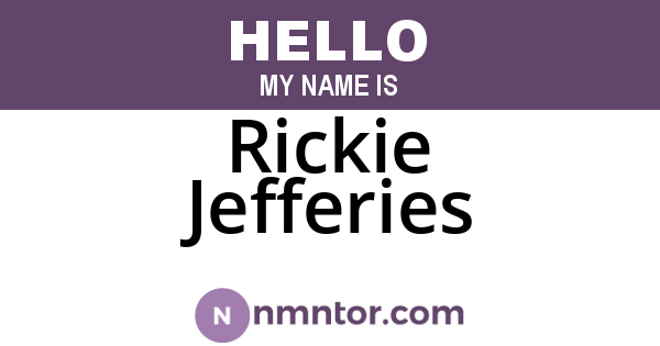 Rickie Jefferies