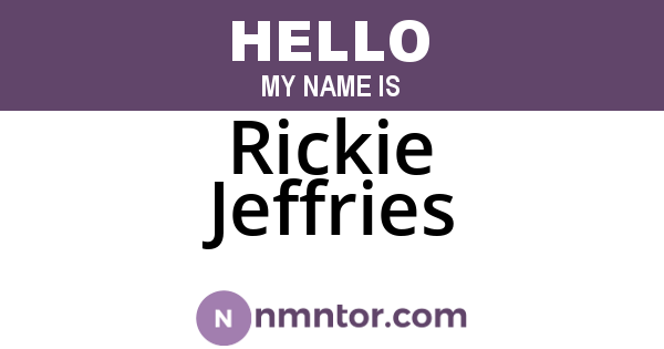 Rickie Jeffries