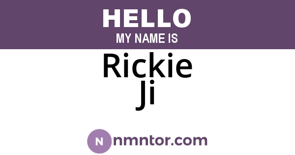 Rickie Ji