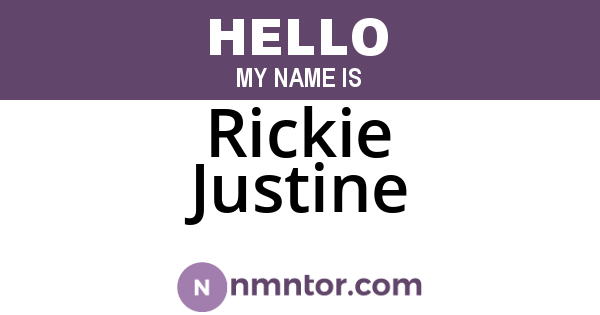 Rickie Justine