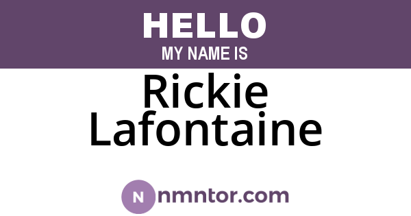 Rickie Lafontaine