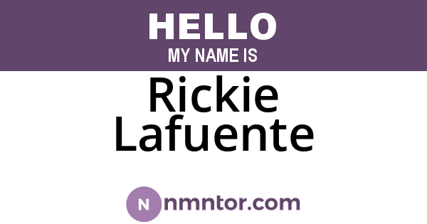Rickie Lafuente