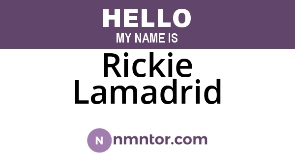 Rickie Lamadrid