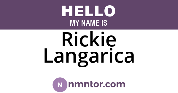 Rickie Langarica