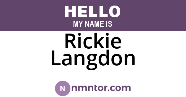 Rickie Langdon