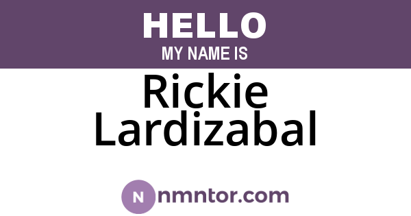 Rickie Lardizabal