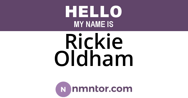 Rickie Oldham