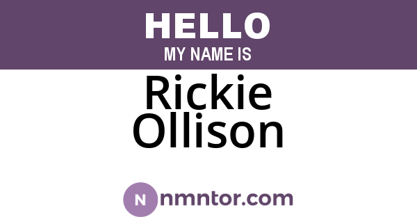 Rickie Ollison