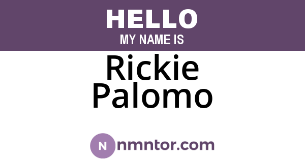 Rickie Palomo