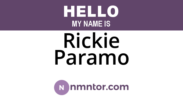 Rickie Paramo