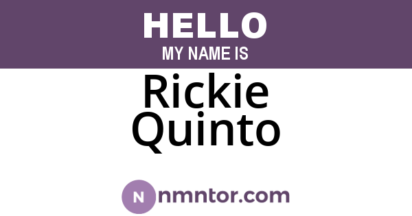 Rickie Quinto