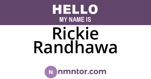 Rickie Randhawa