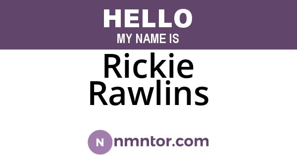 Rickie Rawlins
