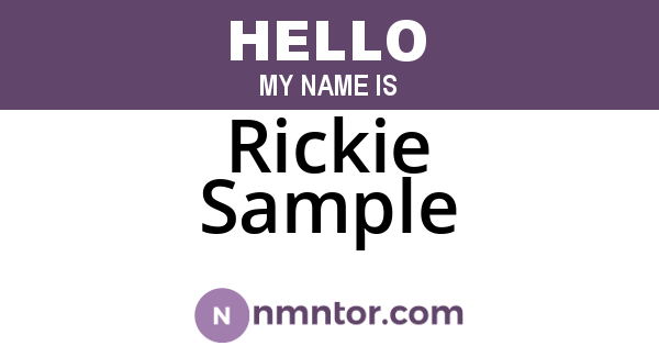 Rickie Sample