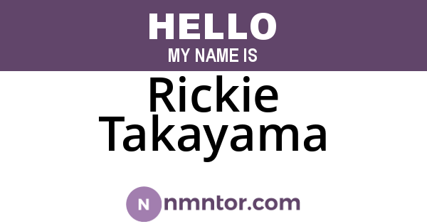 Rickie Takayama
