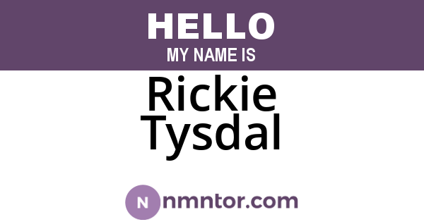 Rickie Tysdal