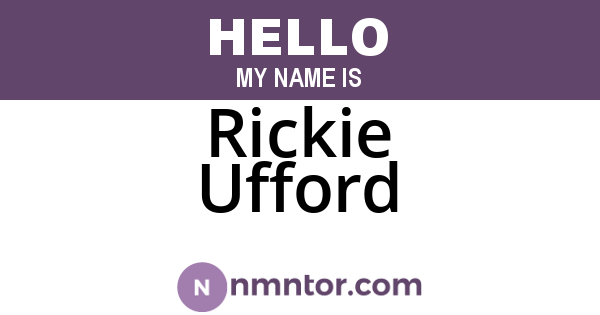 Rickie Ufford