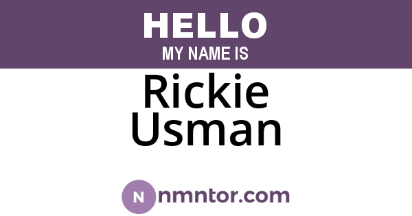Rickie Usman