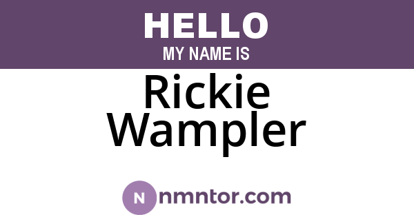 Rickie Wampler
