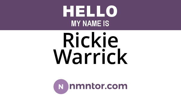 Rickie Warrick